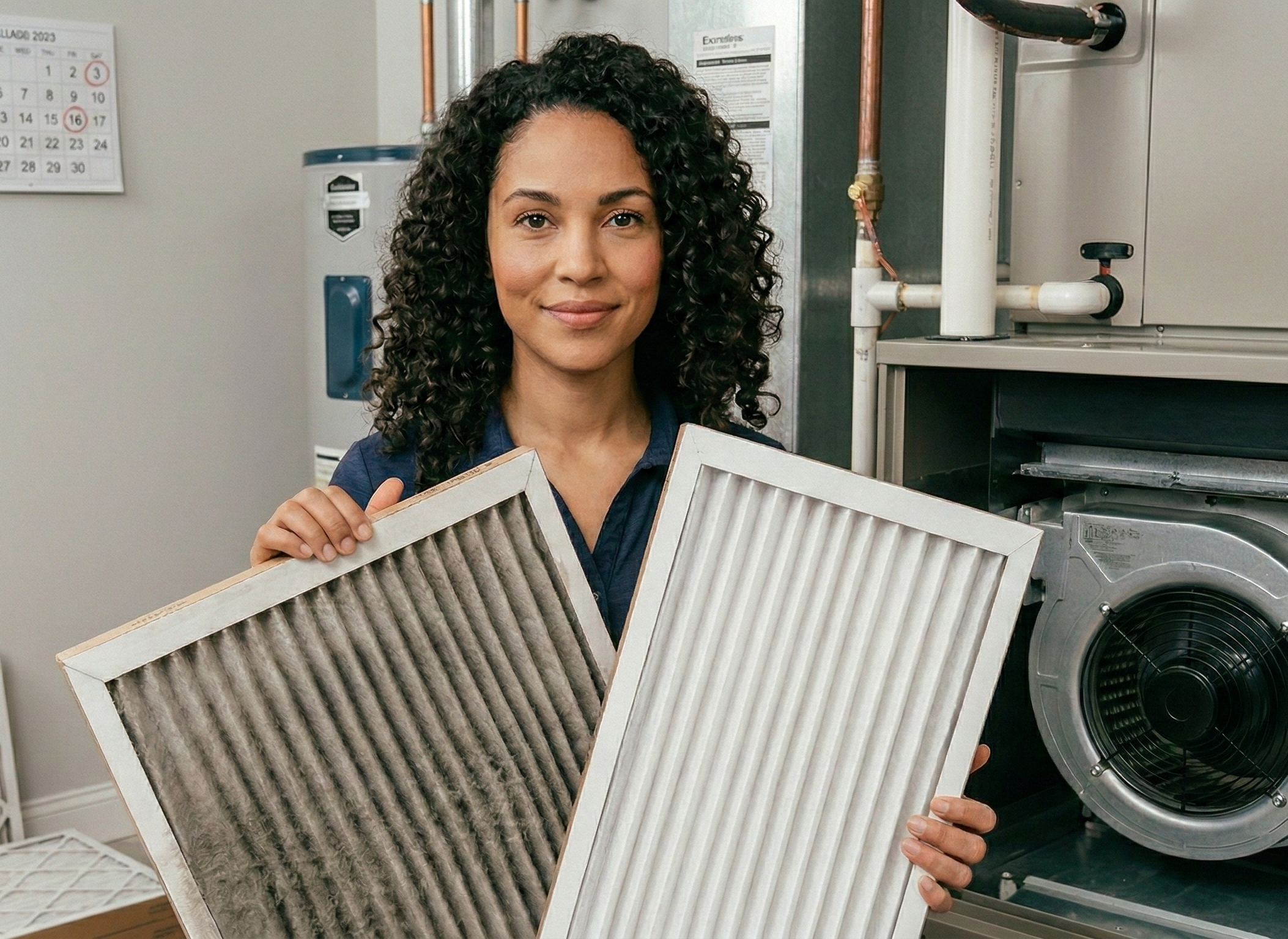 technician fixing a boiler