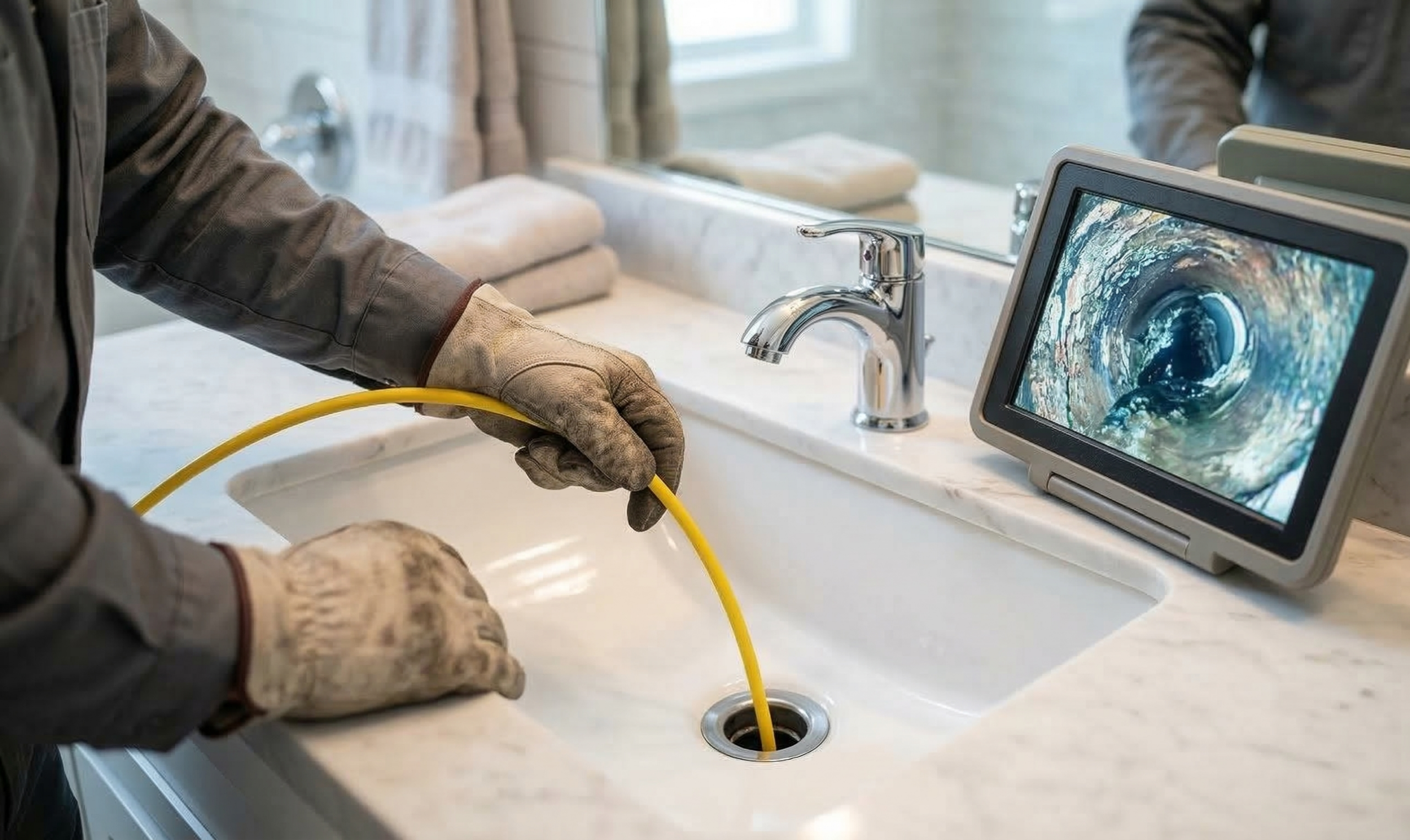 technician fixing a boiler